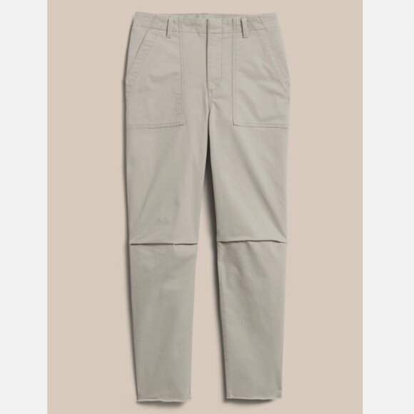 Banana Republic Mid Rise Utility Girlfriend Chino Ankle Pants Black 2 TALL NWT - Picture 7 of 13